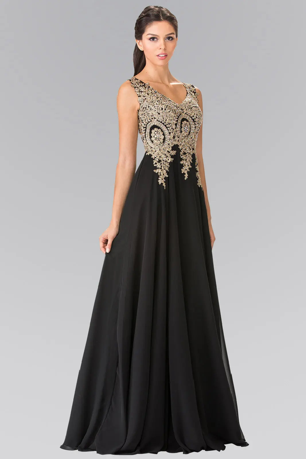 Prom dresses/navy teal black burgundy dusty rose champagne silver mauve eggplant royal blue red v neck embroidered chiffon long dress GL2311 GLGL2311